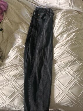 Levi's Black High-Waist Straight Jeans
